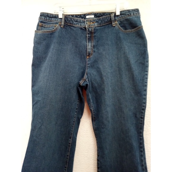 Liz Claiborne Womens Plus Size 22W Reg. Straight Leg Stretch Pockets Blue Jeans - Picture 7 of 13